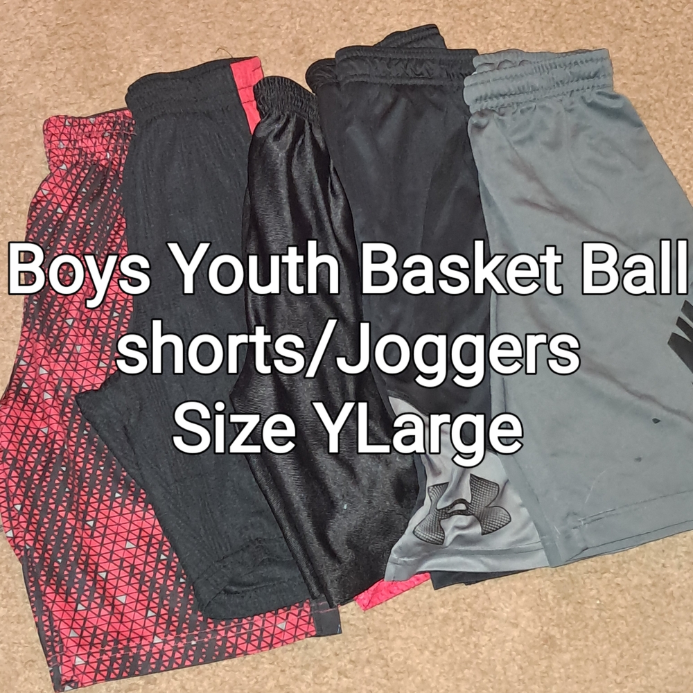 Under Armour Kids' Shorts - Red, Black, and Gray